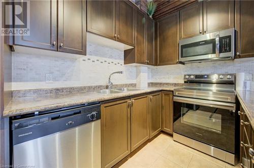 120 Mansion Street Unit# 506, Kitchener, ON - Indoor Photo Showing Kitchen With Stainless Steel Kitchen With Double Sink