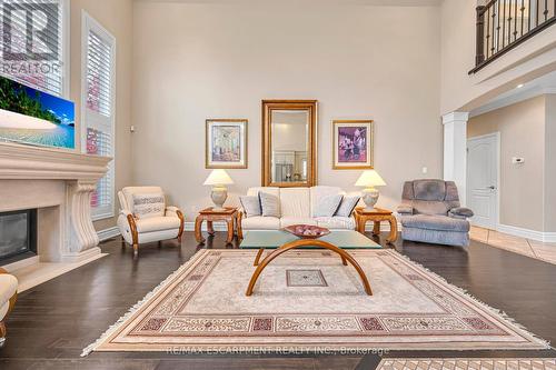 15 Silver Maple Drive, Hamilton, ON - Indoor Photo Showing Living Room With Fireplace