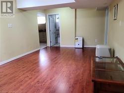 Basement featuring hardwood / wood-style floors - 