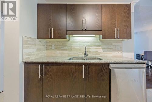 303 - 500 Talbot Street, London, ON - Indoor Photo Showing Kitchen With Double Sink