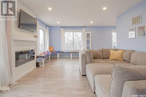 38 O'Malley Road, Vanscoy Rm No. 345, SK - Indoor Photo Showing Living Room With Fireplace