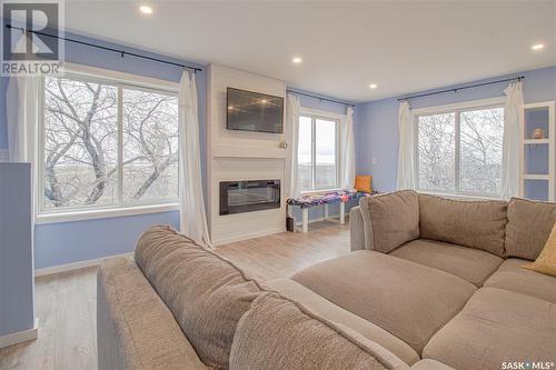 38 O'Malley Road, Vanscoy Rm No. 345, SK - Indoor Photo Showing Living Room With Fireplace