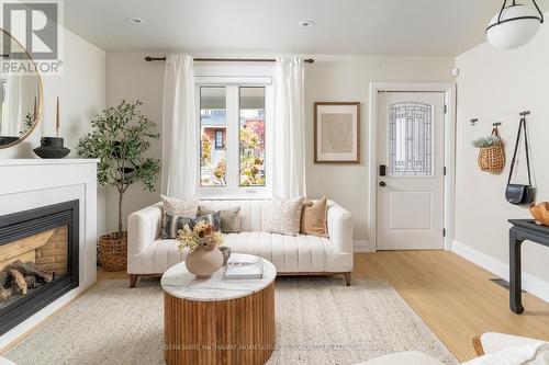 297 Bain Avenue, Toronto, ON - Indoor Photo Showing Living Room With Fireplace