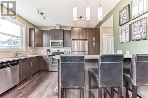 703, 10 Auburn Bay Avenue Se, Calgary, AB - Indoor Photo Showing Kitchen With Stainless Steel Kitchen With Upgraded Kitchen