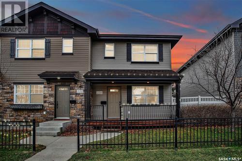 220 Langlois Way, Saskatoon, SK - Outdoor With Deck Patio Veranda With Facade