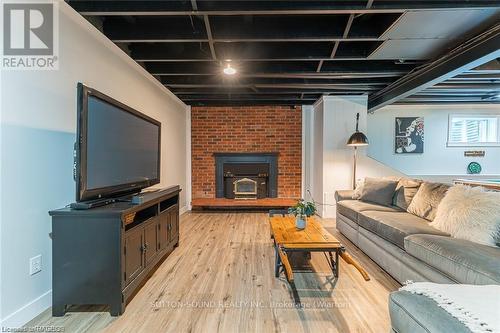 43 Berford Lake Road, South Bruce Peninsula, ON - Indoor Photo Showing Living Room With Fireplace