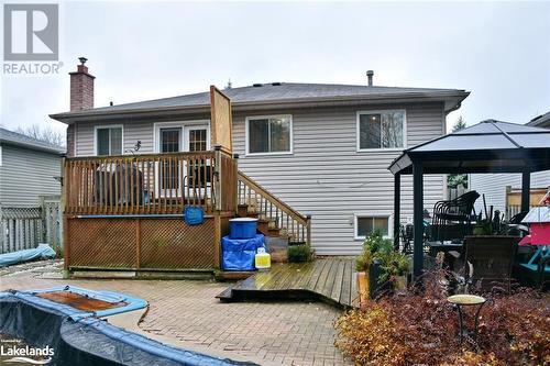 Back of property with a gazebo and a deck - 97 Glen Eton Road, Wasaga Beach, ON 