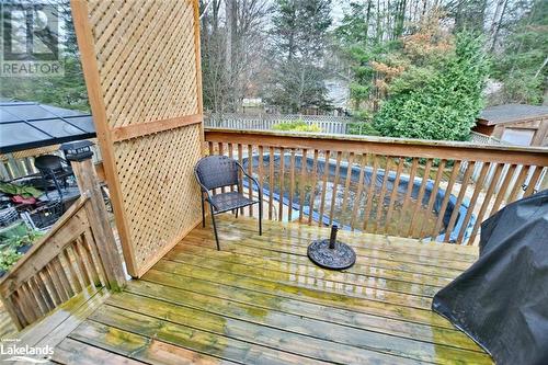 View of wooden terrace - 97 Glen Eton Road, Wasaga Beach, ON 