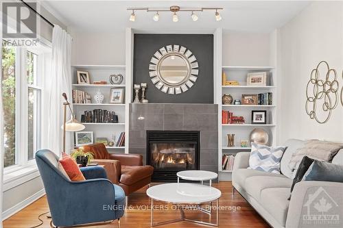 12 Queen Mary Street, Ottawa, ON - Indoor Photo Showing Living Room With Fireplace