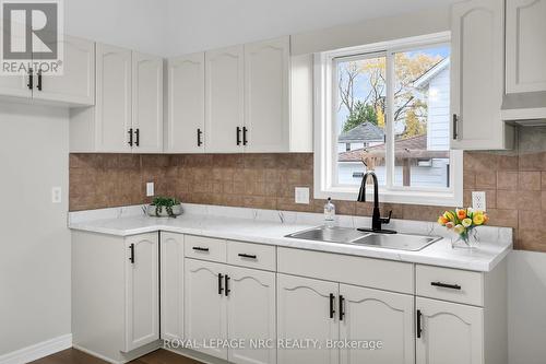 1 Colbey Street, St. Catharines (451 - Downtown), ON - Indoor Photo Showing Kitchen With Double Sink