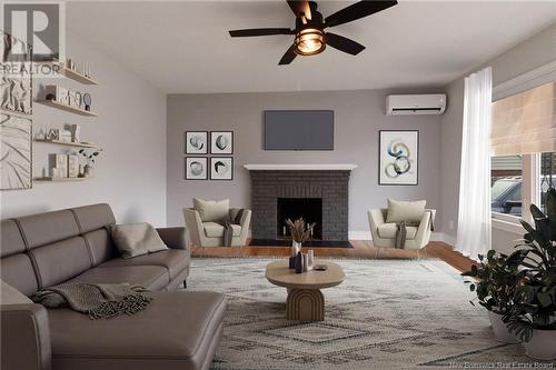 65 Macbeath Avenue, Moncton, NB - Indoor Photo Showing Living Room With Fireplace