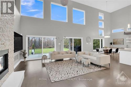 430 Lockmaster Crescent, Ottawa, ON - Indoor Photo Showing Living Room With Fireplace