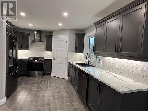 1146 Red Deer Lake Road, Wahnapitae, ON - Indoor Photo Showing Kitchen With Double Sink With Upgraded Kitchen