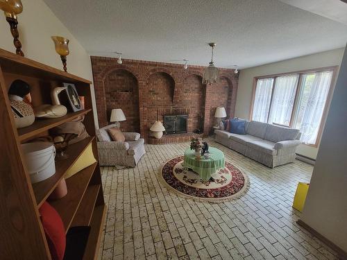 7 Lakeview Drive, Terrace Bay, ON - Indoor Photo Showing Living Room With Fireplace