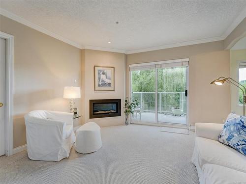 210-405 Quebec St, Victoria, BC - Indoor Photo Showing Living Room With Fireplace