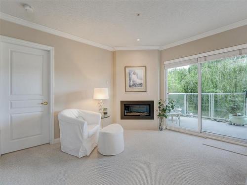 210-405 Quebec St, Victoria, BC - Indoor Photo Showing Living Room With Fireplace