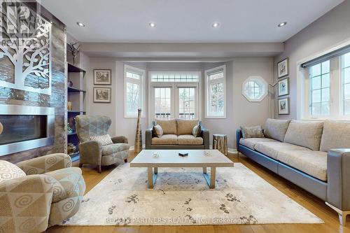 25 Crispin Court, Markham, ON - Indoor Photo Showing Living Room With Fireplace