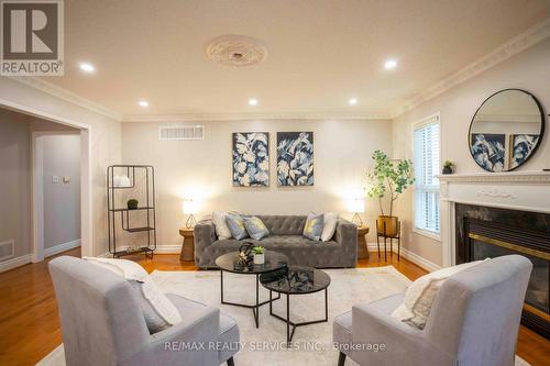 31 Silktop Trail, Brampton, ON - Indoor Photo Showing Living Room With Fireplace