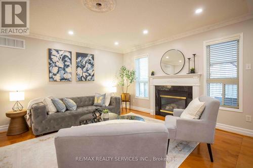 31 Silktop Trail, Brampton, ON - Indoor Photo Showing Living Room With Fireplace