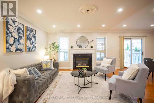 31 Silktop Trail, Brampton, ON - Indoor Photo Showing Living Room With Fireplace