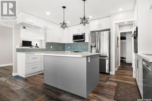 The Monk Acreage, Edenwold Rm No. 158, SK - Indoor Photo Showing Kitchen With Stainless Steel Kitchen With Upgraded Kitchen