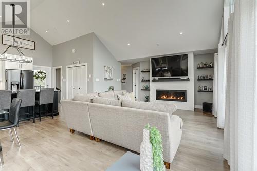 130 Amber Drive, Whitbourne, NL - Indoor Photo Showing Living Room With Fireplace