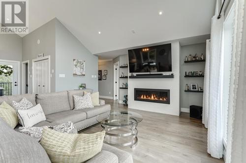 130 Amber Drive, Whitbourne, NL - Indoor Photo Showing Living Room With Fireplace