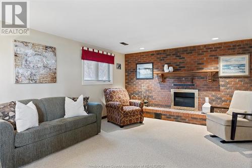 12139 Orchard, Tecumseh, ON - Indoor Photo Showing Living Room With Fireplace