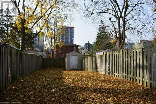 View of yard with a storage unit - 147 Weber Street E, Kitchener, ON - Outdoor