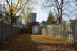 View of yard with a storage unit - 