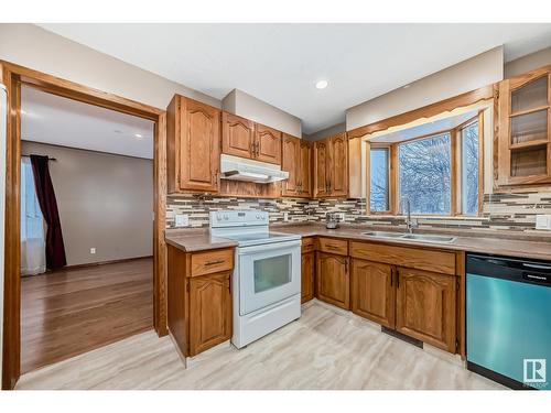 7008 157 Av Nw, Edmonton, AB - Indoor Photo Showing Kitchen With Double Sink