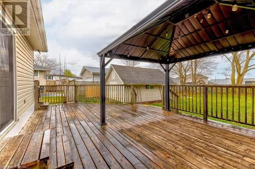 Wooden terrace featuring a gazebo and a yard - 830 Elma Street W, Listowel, ON - Outdoor With Deck Patio Veranda With Exterior