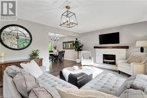 200 Memorial Drive, Brantford, ON - Indoor Photo Showing Living Room With Fireplace