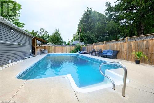 17 Elliott Avenue, Brantford, ON - Outdoor With In Ground Pool With Backyard