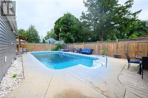 17 Elliott Avenue, Brantford, ON - Outdoor With In Ground Pool With Backyard