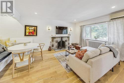 Upper - 90 Delemere Avenue, Toronto, ON - Indoor Photo Showing Living Room With Fireplace