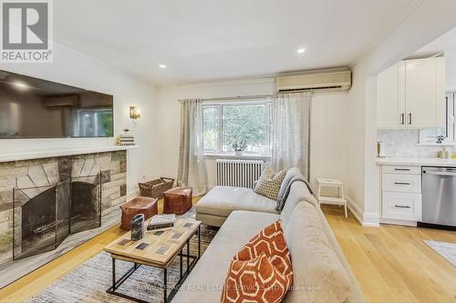 Upper - 90 Delemere Avenue, Toronto, ON - Indoor Photo Showing Living Room With Fireplace