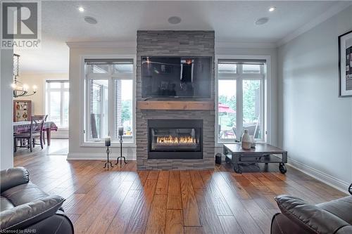 688 Trinity Church Road, Hamilton, ON - Indoor Photo Showing Living Room With Fireplace