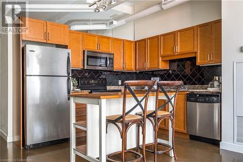 66 Bay Street S Unit# 612, Hamilton, ON - Indoor Photo Showing Kitchen With Stainless Steel Kitchen