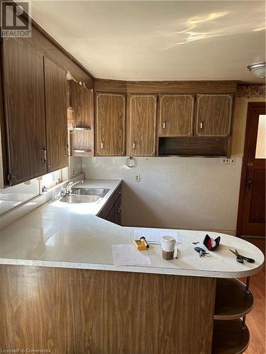 42 Cameron Avenue N, Hamilton, ON - Indoor Photo Showing Kitchen With Double Sink