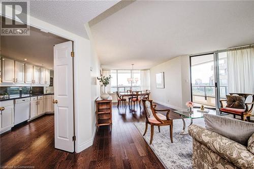 French Doors at Kitchen entrance - 6 Willow Street Unit# #1505, Waterloo, ON - Indoor