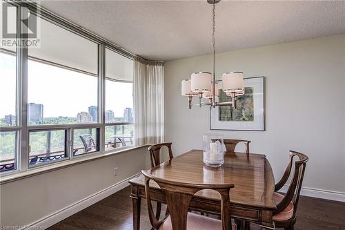 Great views from all rooms - 6 Willow Street Unit# #1505, Waterloo, ON - Indoor Photo Showing Dining Room