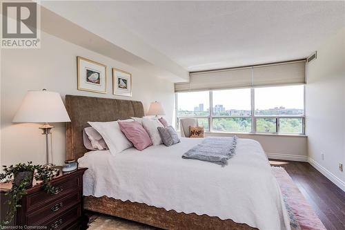 Large Master Bedroom with wonderful views - 6 Willow Street Unit# #1505, Waterloo, ON - Indoor Photo Showing Bedroom