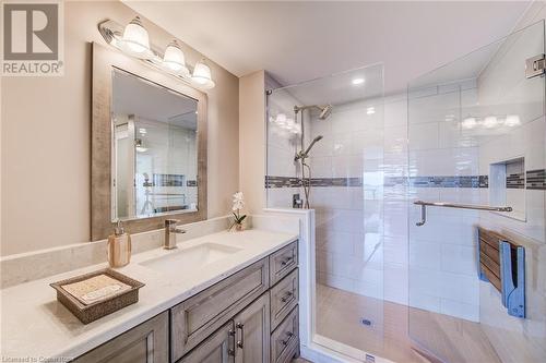 UPDATED 3-pc Ensuite - 6 Willow Street Unit# #1505, Waterloo, ON - Indoor Photo Showing Bathroom