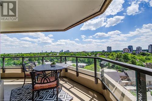 Wrap-around Balcony on this corner Unit - 6 Willow Street Unit# #1505, Waterloo, ON - Outdoor With Balcony With View With Exterior