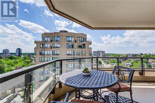 Dining outside or just watching the Sunsets - 6 Willow Street Unit# #1505, Waterloo, ON - Outdoor With Balcony With View With Exterior