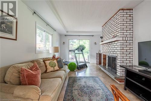 60 Inverness Avenue W, Hamilton, ON - Indoor Photo Showing Living Room With Fireplace