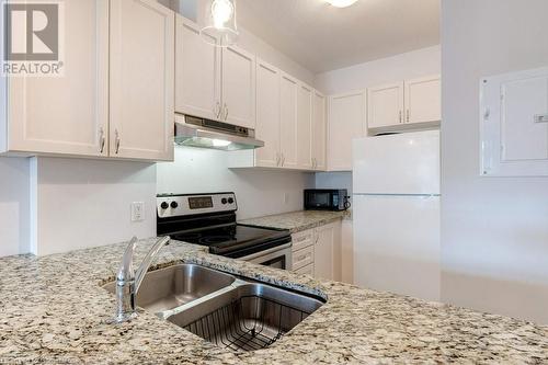 95 Wilson Street W Unit# 204, Ancaster, ON - Indoor Photo Showing Kitchen With Double Sink