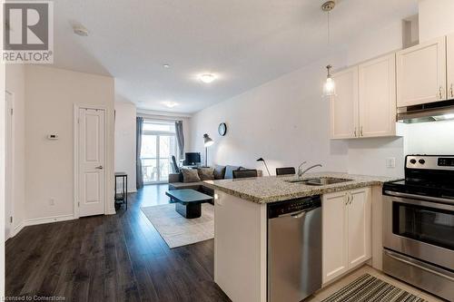 95 Wilson Street W Unit# 204, Ancaster, ON - Indoor Photo Showing Kitchen With Double Sink With Upgraded Kitchen