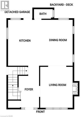 Main Level Floorplan - 185 Fairleigh Avenue S, Hamilton, ON - Other